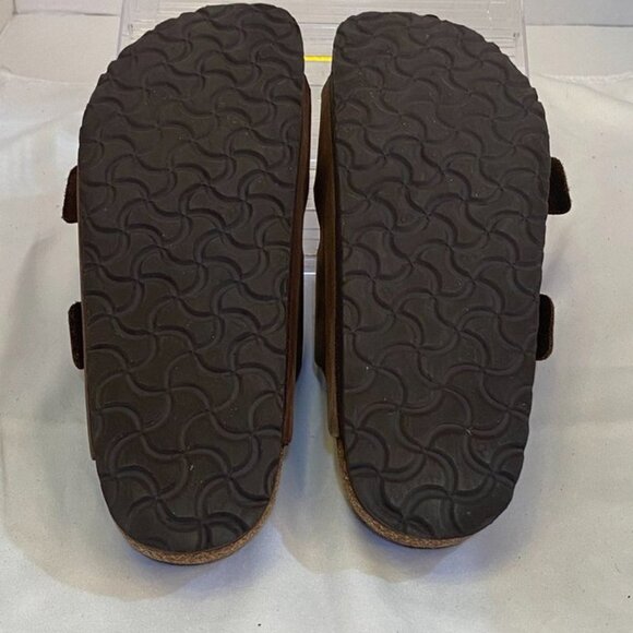 Birkenstock Arizona Leather Two Strap Comfort Sandals Brown Classic Footbed 41 - Picture 6 of 12